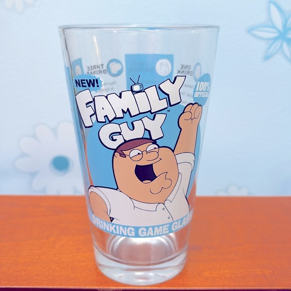 New Family Guy 2014 Drinking Game Pint Glass 100% Official 3 Drinks Made In USA! - Picture 1 of 12